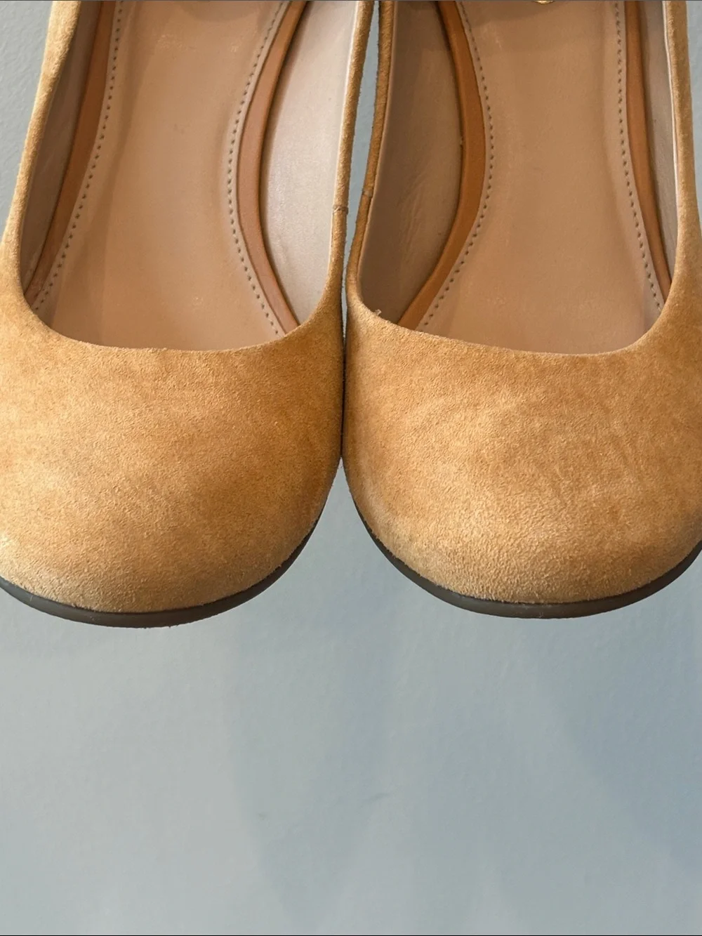 Arezzo Women's Tan Suede Espadrille Wedge Pumps